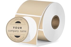 ‎FINDAT FINDAT Khaki Thermo-Etiketten rund 30 mm für M110/M220 Etikettendrucker Wasserdichtes Vinyl Bedruckbar Selbstklebend Aufkleber 300 Stück