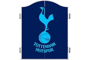 DARTS CORNER Officially Licensed Tottenham Hotspur Dart Board | Tottenham FC Spurs | Darts and Dart Board Cabinet. Multiple Designs Available. (Navy - Sky Blue Crest)