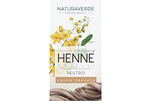 Naturaverde | Henné - Couleur neutre, Teinte pour cheveux, couleur cheveux et teinture Cheveux Sans amabonique, Coloration Cheveux 100% Légumes, Tube Teinte pour Cheveux Professionnel de 100 g