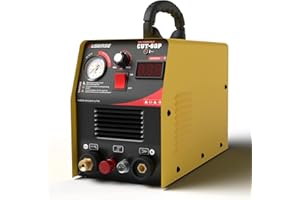 SUSEMSE Plasma Cutter, Non Touch Pilot Arc CUT60 Plasma Cutting Machine, Portable IGBT DC Air Inverter Plasma Cutter, 60 Amp Plasma Cutting Equipment with LCD Digital Display, 230V