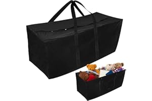 DIYARTS 210D Oxford Tissu Grand Jardin Sac De Rangement Étanche Patio Meubles Coussin Sac De Rangement Léger Zippé Étui (122 * 39 * 55cm)