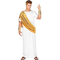 EraSpooky Caesar kostuum voor volwassenen, keizer van Rome, Griekse god, carnavalskostuum EraSpooky Caesar kostuum voor volwassenen, keizer van Rome, Griekse god, carnavalskostuum