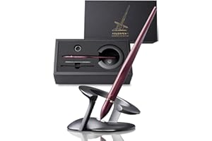 Hoverpen Interstellar novium: la penna che fluttua, Mars Magma con anello in oro 18 carati - Design futuristico ispirato allo spazio, penna a sfera di lusso, idea regalo e decorazione