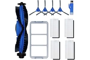 LIVERYDE Zubehör Ersatzteile für Anker Eufy Robovac 11S / 11S Slim / 12 / 15T / 15C / 25C / 30 / 30C / 35C, 1 Hauptbürste, 4 Seitenbürste, 4 Hepa Filter, 1 Primärer Hepa-Filter, 1 Reinigungswerkzeug