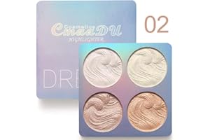 Weixinbuy Shimmer Highlighter, Illuminator - Baked Waterproof Long Lasting Brilliant Lighten Skin Color, Perfect Choice and Gift for Girls