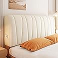 Baby Velvet Bed Headboard Covers Cotton Filling Short Plush Upholstered Stretch Bed Head Cover Bed Headboard Slipcover Double Single Queen King Head Board Protector for Bedroom Décor(Size:160cm,Color: