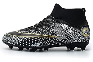 WOWEI Zapatillas de Fútbol Hombre Calzado de Fútbol para Niños Profesionales Botas de Fútbol Spike Aire Libre Atletismo Zapatos de Fútbol Ligero Tacos Fútbol Deporte