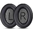 QC35 Ear Cushions Replacement, Professional Ear Pads Cushion for Bose QuietComfort 35, Earpads Compatible with Bose QC35 QC35 II Over-ear Headphones (Black-B)