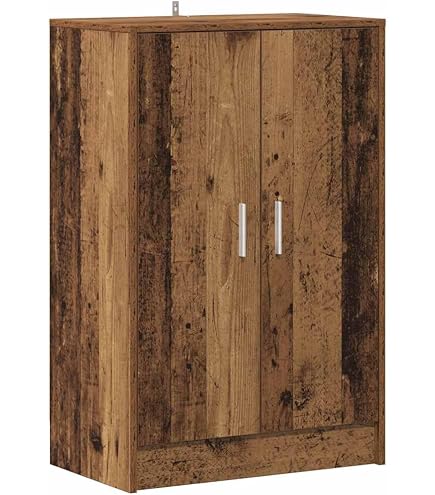 Iconico Home MIK Modern, Scarpiera Doppia profondità con 2 Ante e vano a Giorno, Ingresso, Guardaroba, Portaoggetti, 60x30xh99,5 cm, Rovere