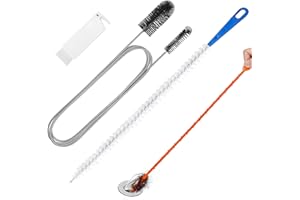 XERTEAM Drain Unblocker and Cleaner Tool 3 Pcs, 155 cm Double-ended Drain Pipe Cleaner Brush, 45 cm Sink Unblocker Brush, 50 cm Hair Clog Remover, Plumbing Unclogger Tool for Bathroom Shower Kitchen Plug Hole