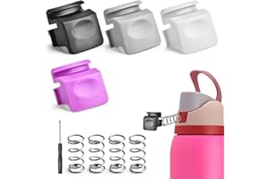 NJCXOLA 4 botones de repuesto compatibles con Owala Freesip,Tapón de Botella de Agua,tapa de botella de agua sin BPA, con Resortes Destornillador,Repuesto Accesorios para Owala 19/24/32/40 oz