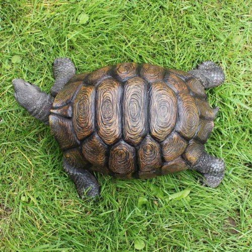 Hübsche Große Realistische Schildkröte, Garten Deko aus Kunstharz - 4