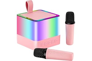 YOLEMIKO Kids Mini Karaoke Machine - Birthday Christmas Stocking Fillers Secret Santa Gifts for Kids, Daughter, Niece, Granddaughter Teen Girls (Pink)