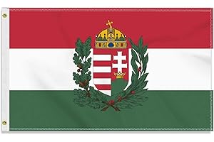 PETITE PINE Große 90×150 CM Altes Ungarn(1939-1945) Flagge,großes 150D ungarische Freundschafts banner, Deutschlandfahne Doube-Seitendruck Dekor Messingösen large Old Hungary