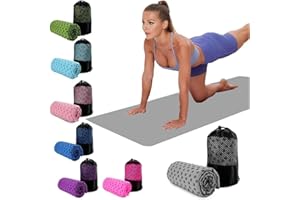 DZOZO Yoga Mat Towel Non Slip Hot Yoga Towel with Grip DotsBlanket Super Soft Sweat Absorbent Microfiber Mat Cloth with Mesh Bag for Yoga Pilates Bikram