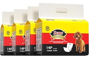 Dono Jednorazowe opaski na brzuch dla psów, opaski na nietrzymanie moczu dla mężczyzn, pieluchy dla psów ze wskaźnikiem wilgotności, super chłonne i szczelne, pieluchy dla psów na nietrzymanie moczu,