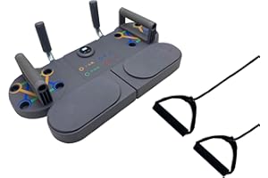 MAGIC SELECT Push-Up Training Kit. Multifunctional Push-Up Board with Elastic Resistance Band and Bars. 3 in 1 Fitness Set with Digital Stopwatch for Exercise at Home and Gym.