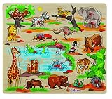 Simba HEROS 100005454 - Eichhorn, Steckpuzzle, 40 x 35 cm, Sortiert - 
