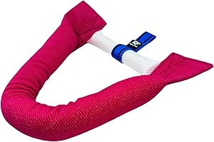 Bull Fit Fer à Cheval Boudin pour Chiens 30 cm, Boudin Chien Mordant en Nylon-Coton avec 2 Anses - Boudin À Mordre Jouet - Robuste Boudin Mordant Chien de Haute Qualité, Rose