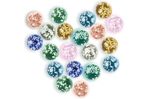 Ben & Bel – Billes en Verre phosphorescentes – Lot de 10 Billes Multicolores tachetées pour Circuits de Billes, projets DIY ou décoration intérieure