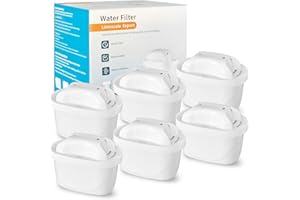 VIBINHO 6 Pezzi Filtri Compatibili con Brita Maxtra+, Maxtra Plus, Mavea, Style, Elemaris, Riducono Calcare, Metalli Pesanti