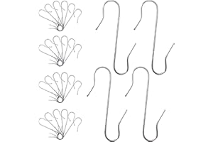 ‎GALLOP CHIC Gallop Chic 150 Kugelaufhänger S-Haken in Silber, S Haken Klein Schnellaufhänger für Weihnachtsbaumschmuck, Doppelhaken für Weihnachtsbaum, Perfekt für Weihnachtskugel Deko-Anhänger, Wiederverwendbar