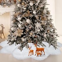 tiosggd Mini gonna per albero di Natale in finta pelliccia | FindTheDeal