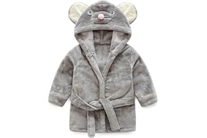 ACMEDE Baby Bademantel Mit Kapuze Jungen Mädchen Nachtwäsche 0-12 Monate