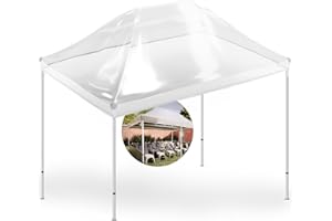 GRAFT Lona cenador 3x4m | Lona Protectora cenador | Techo protección contra Lluvia | Lona Repuesto cenador | Impermeable Transparente | Lona Impermeable | protección contra Intemperie Carpa