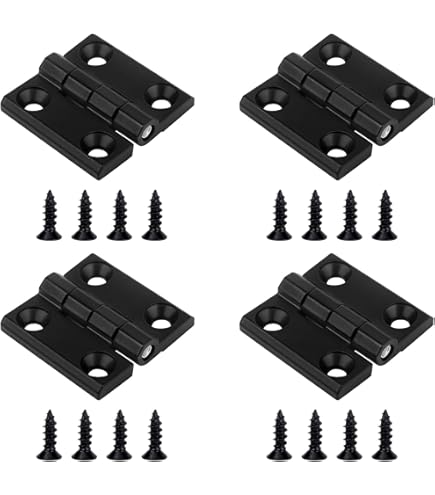 4PCS 50 * 60 * 10MM Nylon Door Hinge Plastic Black Folding Door - View #2