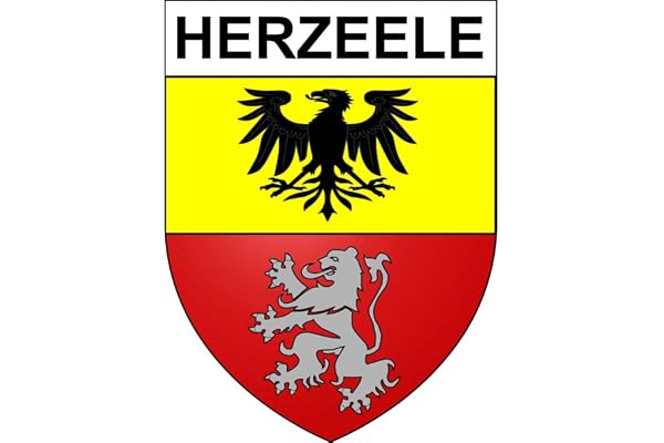 Herzeele 59 ville sticker blason écusson autocollant adhésif - Taille : 12 cm