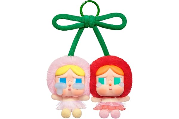 POP MART Crybaby Crying for Love Series-Vinyl Plush Hanging Card (Love You Cherry Much) Pop d’Action Figurines Anime de Jouet Figure à Collectionner Cadeaux Créatifs 1PC