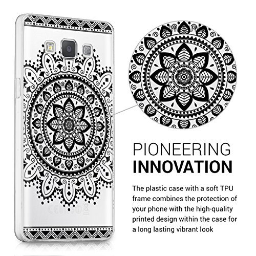 kwmobile Funda para Samsung Galaxy A5 2015 - Case para m vil en TPU silicona - Cover trasero Dise o Flores aztecas en negro transparente reviews kwmobile Funda para Samsung Galaxy A5 2015 - Case para m vil en TPU silicona - Cover trasero Dise o Flores aztecas en negro transparente