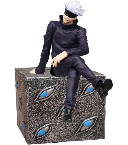 Jiumaocleu Set De 2 Figuras JJK Gojo Satoru Y Geto Suguru – Mini Figuras De 10 Cm De PVC, Hechas A Mano, Ideales Para Decoración De Escritorio Y Regalos