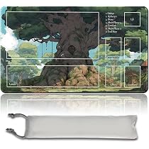 Tapis de jeu de société MTG + sac étanche gratuit, bords cousus, surface en caoutchouc lisse, tapis de jeu MTG avec zones (un ange de vol original en albâtre) (Avacyn, ange de