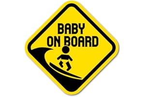STICKER COLLECTIVE Surfing Baby on Board Sticker Surfing Baby on Board