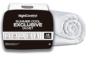 Night Comfort Exclusive Collection Summer Cool 1.5 Tog Duvet, Double - Ultra Soft Luxury Microfibre Down Like Quilt