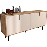 Latina Modern Console 180 Cm Sapphire Oak - White