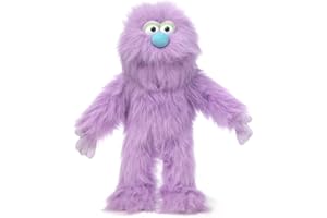 Monster Lila von Silly Puppets | 40 cm Handpuppe für Kinder | Mit Beweglichem Mund Und Armen | Abnehmbare Handwaschbare Kleidung