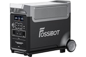 FOSSiBOT F3600 Pro Station électrique portable, Capacité 3840Wh, Batterie LFP 6500+ cycles, recharge rapide, puissance de sortie 3600 W, générateur solaire silencieux, pour la maison/camping/voyages