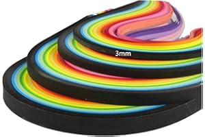 ODETOJOY Lot de 260 bandes de papier pour paperolles 3 mm 26 couleurs 39 cm