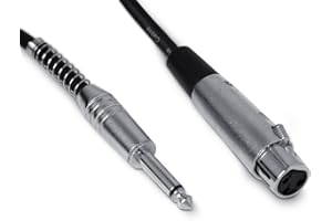 Snakebite Professional XLR Female to 1/4" Jack Cable. Ideal lead for mics, mixers, studio and live applications. Noiseless OFC (1 Metre)