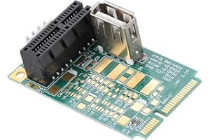 DIYEENI Mini PCI-E a PCI Express 1x Tarjeta adaptadora de Ranura, MPCIe a PCIe Convertidor Tarjeta Vertical Admite Tarjetas PCI-e 4X / 8X / 16X / Puertos USB