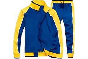 amropi Survêtement Homme Ensemble Veste Sweat et Pantalon Jogging Combinaison de Sport