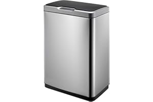 EKO Pojemnik z czujnikiem Mirage, 45 l, metal, matowy S/S, 27 x 46 x 65,5 cm