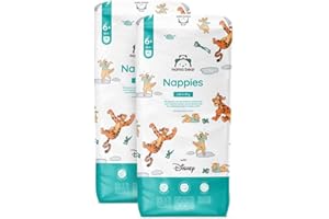 ‎MAMA BEAR Amazon-Marke: Mama Bear Disney Ultra Dry Windeln Größe 6+ (16+ kg) - MONATSBOX, Weiß, 132 Stück (2 Packungen mit 66)