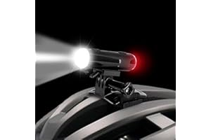 VAILEAL Bike Helmet Light - 200 Lumen USB Rechargeable IP66 Waterproof Dual Front & Rear Cycle Helmet Lights, 5 Levels of Dimming, 360° Warning, Portable Bright Bicycle Light for All Road Cyclists Helmet