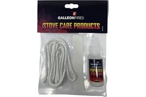 GALLEON FIRES 3mm White Rope for Stove Door, Woodburning Replacement Rope Kit, White Rope Seal Pack (with Large 50ml Super Seal Glue) 3mm x 2M