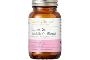 Udo's Choice Babies & Toddlers Blend Probiotics - 6 Microbiotic Strains - Lacto & Bifido Bacteria - Easy to Use Powder - Infants 0-5yrs - 75g Powder