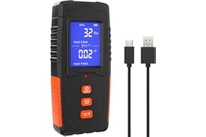 SEVKUMZ EMF miernik wielokrotnego ładowania, elektromagnetyczny, czujnik promieniowania, ręczny cyfrowy czytnik LCD, EMF, miernik temperatury, tester do inspekcji domowych, na zewnątrz i na duchy